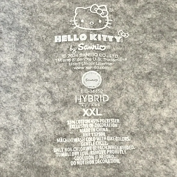 Hello Kitty Mini Graphic Skirt - Heather Gray - size XXL - NEW - Picture 12 of 13
